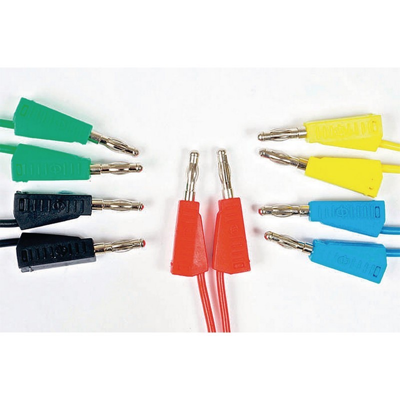 Plug 4mm Stackable 4mm Stackable Plug Lead 250mm - Green