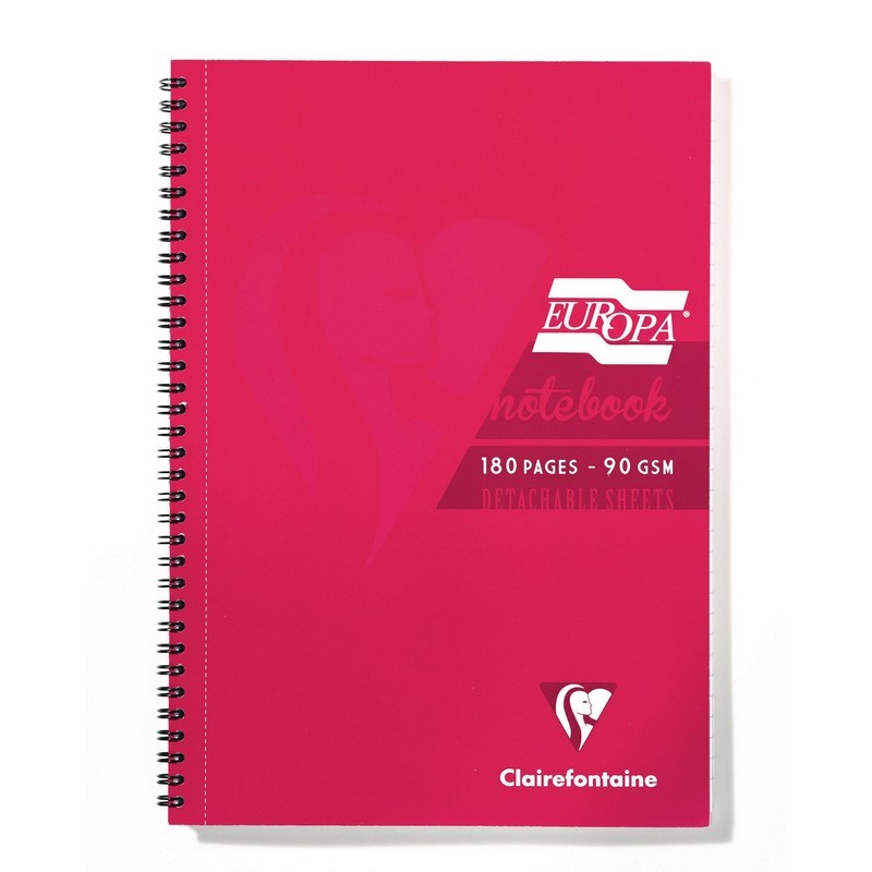 New Europa A4 Notebooks Pink