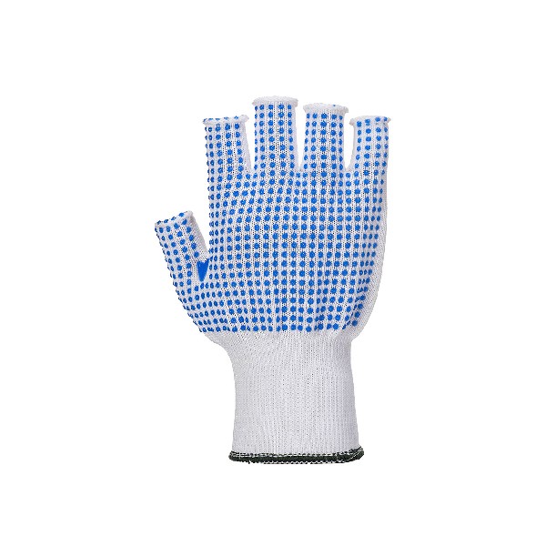 Fingerless Polka Dot Glove White/Blue SR