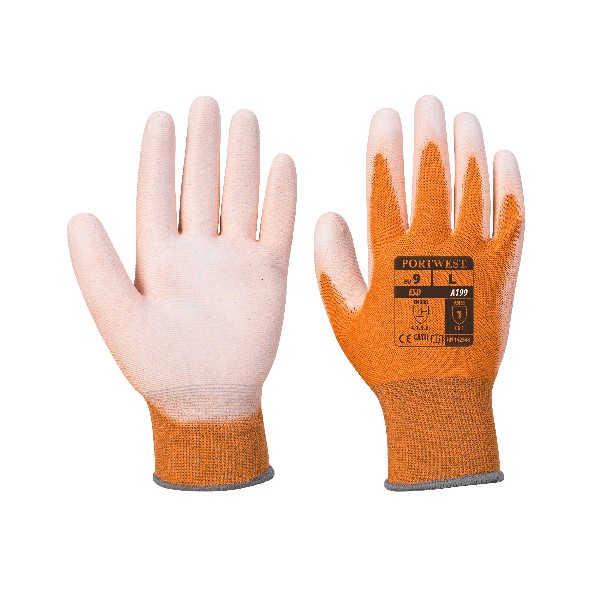 Antistatic PU Palm Glove Orange LR