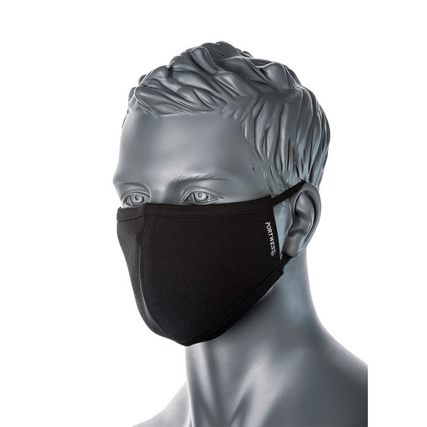 2-Ply Fabric Face Mask  (Pk25) Black  R